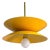 Modern Handcrafted Brass and Mustard Yellow Metal Pendant Light Fixture For Sale