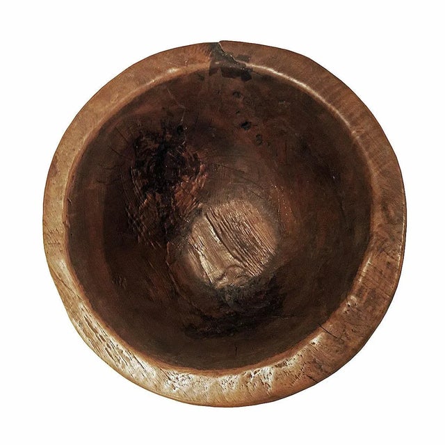 Wood Wood Bowl / Planter from Indonesia, Hand Carved, Mid-20th Century For Sale - Image 7 of 9