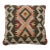 Arteverk Handwoven Afghan Kilim Pillow — Beige & Green Diamonds For Sale