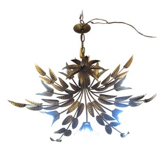 Ceiling Lamp in Wrought Iron from Ferro Art, Spain, 1950 For Sale