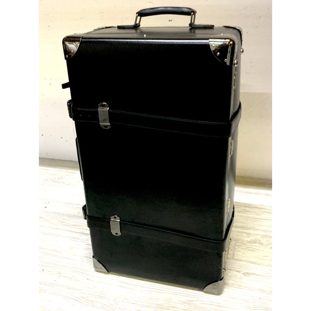 Asprey Londoner Trolley, Black Cross Hatch Suitcase For Sale - Image 15 of 18