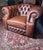 Vintage English Leather Chesterfield Tub Chair, 1980s For Sale - Image 3 of 9