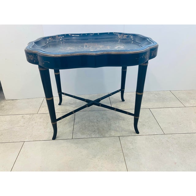 Antique Chinoisere Tray Table For Sale - Image 4 of 9