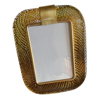 Amber Murano Glass Frame, 2000s For Sale