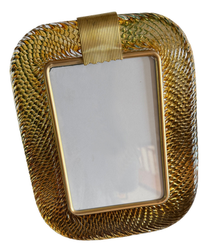 Amber Murano Glass Frame, 2000s