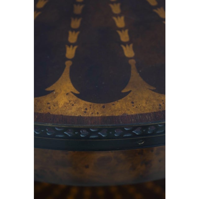 Theodore Alexander Inlaid 2 Tier Mixed Wood End Table For Sale - Image 9 of 18