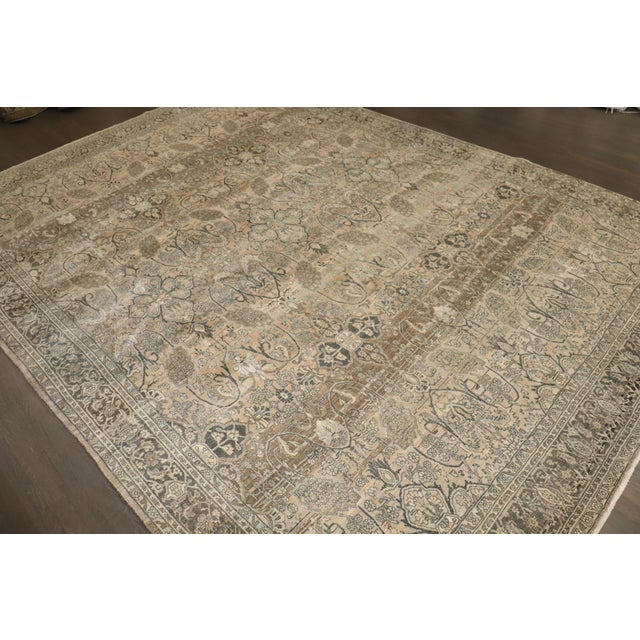 Textile Neutral Color Persian Bidjar Rug no. j5233 For Sale - Image 7 of 11
