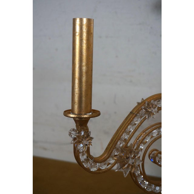 Gold Vintge Schonbek Scheherezade Gold Crystal Mirrored Wall Sconce #9620 For Sale - Image 8 of 12