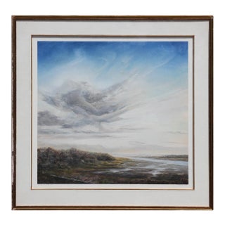 William McWhorter "Twenty-One Winter" Large Sublime Pastel River Landscape 1985 For Sale