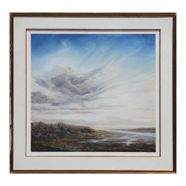 William McWhorter "Twenty-One Winter" Large Sublime Pastel River Landscape 1985 For Sale