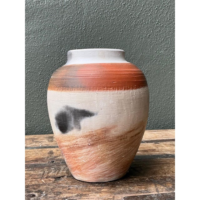 Vintage Studio Pottery Burnished Ceramic Vase For Sale - Image 12 of 15
