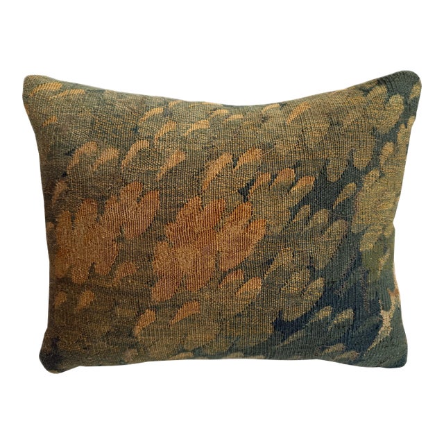 Authentic 17th Century Brussels Flemish Tapestry Pillow For Sale