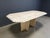 Metal Vintage Italian Travertine and Brass Dining Table, 1970s For Sale - Image 7 of 14