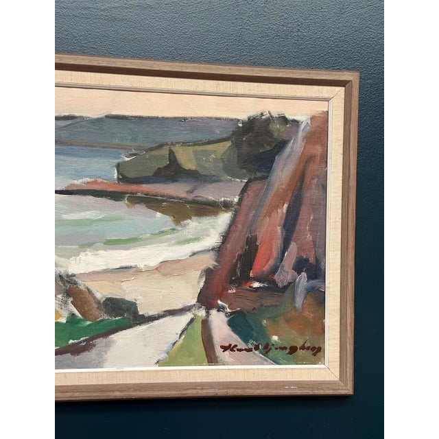 Knut Ljungberg, Seascape, 1960s, Oil Painting on Canvas, Framed For Sale - Image 9 of 15