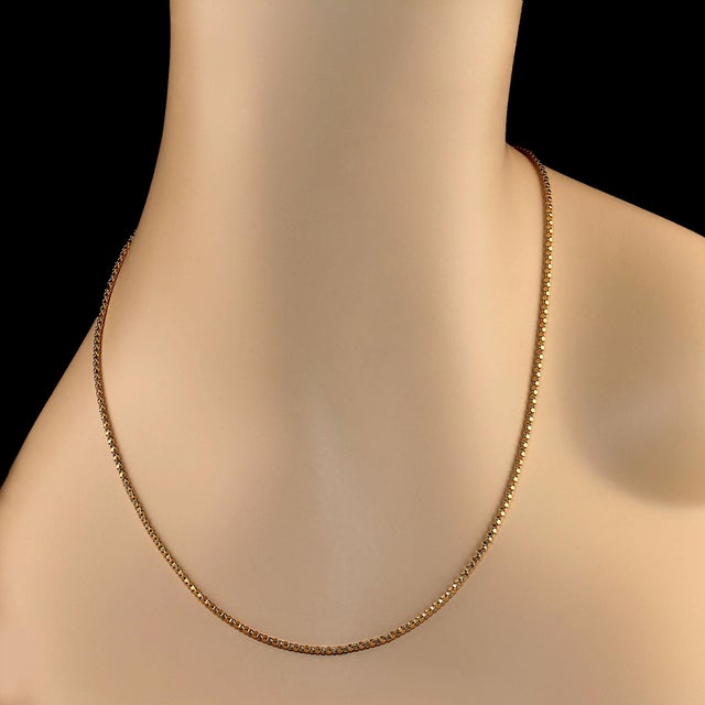 Ajd Vintage Italian 20 Inch 18k Gold Chain | Chairish