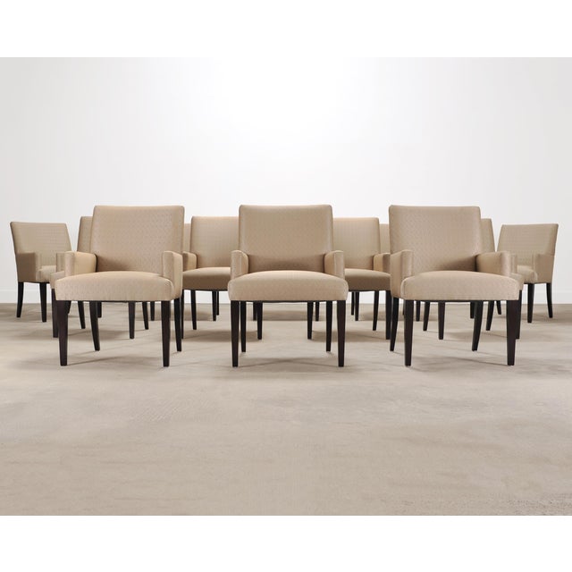 Modern Set of Twelve A. Rudin No. 442 Upholstered Dining Armchairs For Sale - Image 3 of 18