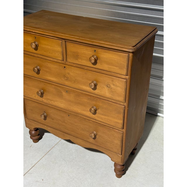 Late 19th Century Antique Pine Two Over Three Drawers - Chest of Drawers From England For Sale - Image 5 of 18