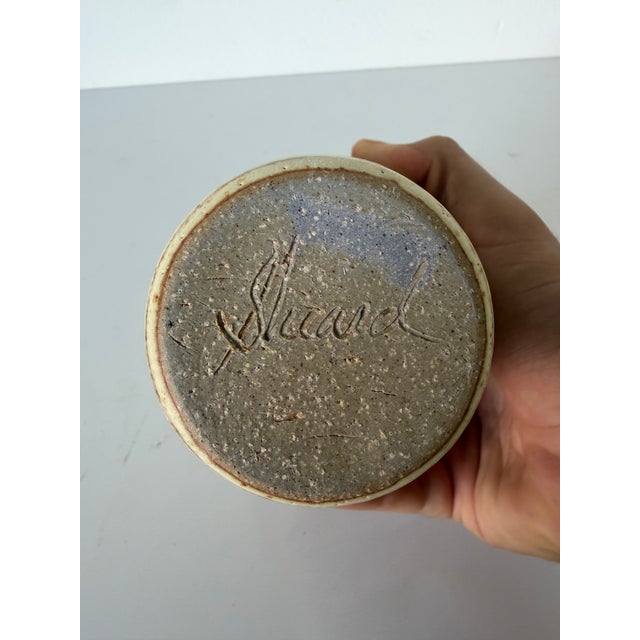 Vintage Studio Art Pottery Ceramic Vase – Signed For Sale - Image 10 of 12