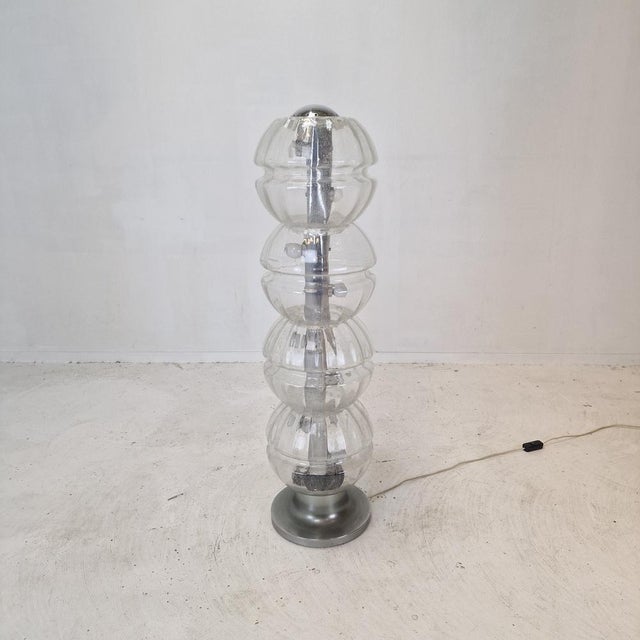 Italian Space Age Glass Floor Lamp, 1980s For Sale - Image 14 of 14