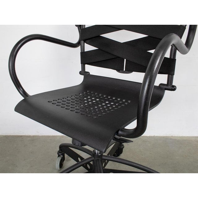 1980s Italian Canasta Desk Chair by Paolo Parigi for Heron Parigi, 1980s For Sale - Image 5 of 13