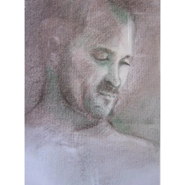 Framed Pastel Portrait For Sale - Image 4 of 6