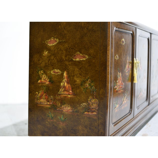 Brown Mid Century Chinoiserie Sideboard by John Widdicomb For Sale - Image 8 of 18