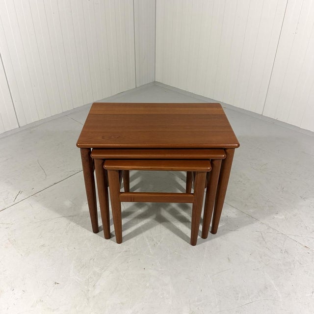 Teak Nesting Tables, Denmark, 1960s, Set of 3 For Sale - Image 12 of 13