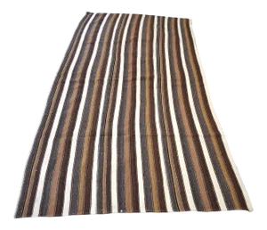 1960s Stripe Handmade Anatolian Kilim Rug