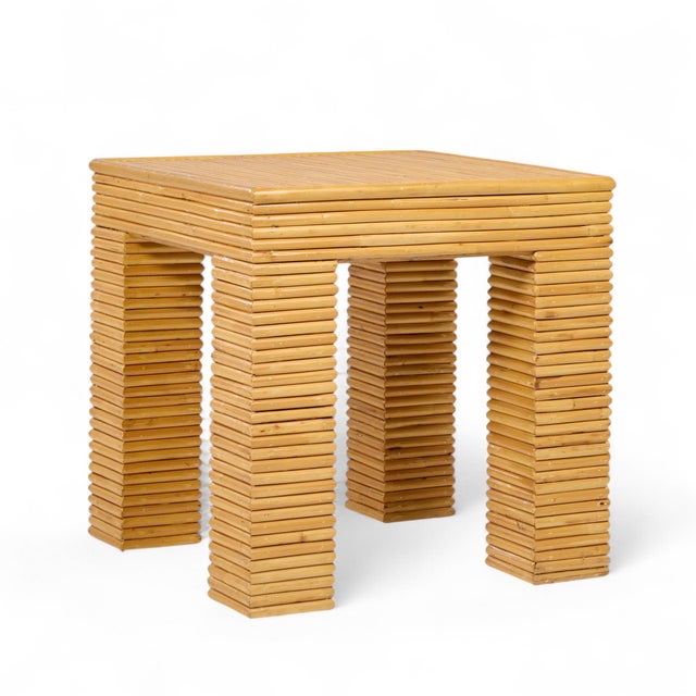 McGuire Style Mid Century Rattan Side Tables - Pair For Sale In Chicago - Image 6 of 10