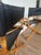 Wood Pair of Vintage McGuire San Francisco Director Chairs in Black Leather and Oak For Sale - Image 7 of 12