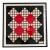 Framed Vintage Checker Motif Jean Patou Scarf For Sale