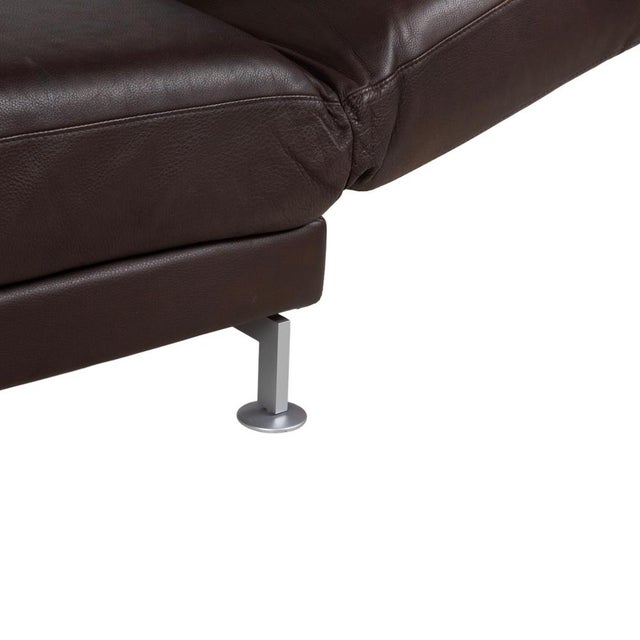 Moule Leather Corner Sofa in Brown Chrome with Manual Function from Brühl For Sale - Image 9 of 18