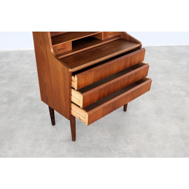 1960s Vintage Danish Secretary in Teak, 1960s For Sale - Image 5 of 9