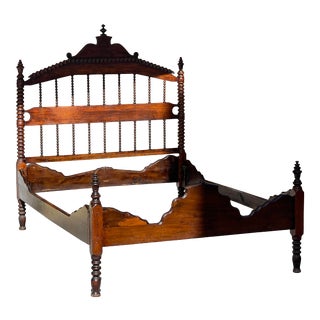 Early American Victorian Spindle Full Bedframe For Sale