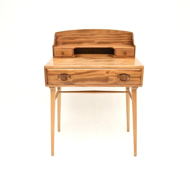 Vintage Writing Desk in Elm from Ercol, 1960s For Sale - Image 11 of 11