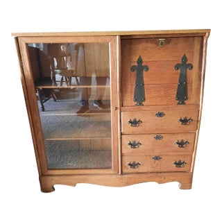 Early 1900’s Antique Mission-Style Side-By-Side Secretary For Sale