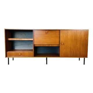 Tall Scandinavian Teak Sideboard, 1960s For Sale