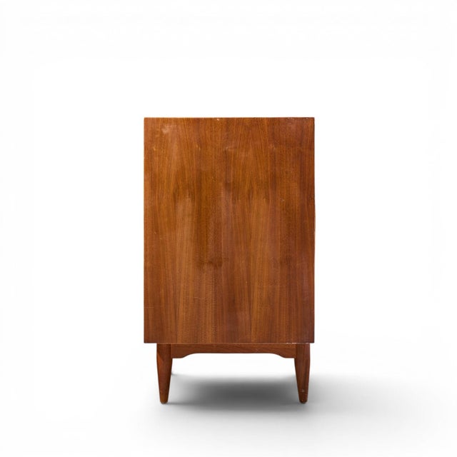 Mid 20th Century Ramseur Harlequin Mid Century Walnut Credenza and Hutch For Sale - Image 5 of 14