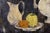 Late 20th Century Richard Jerzy – Untitled (Still Life With Flowers & Fruit) Oil on Canvas Framed For Sale - Image 5 of 6