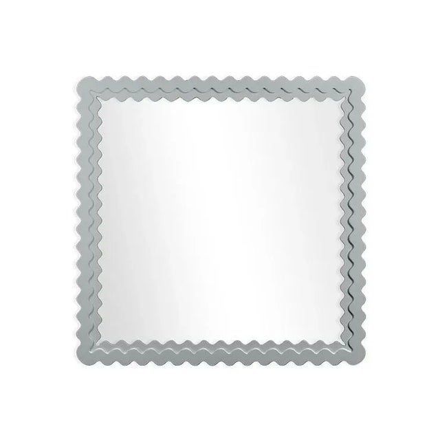 Contemporary Fleur Home Carnival Chaos Square Mirror in Pelican Gray, 48x48 For Sale - Image 3 of 3