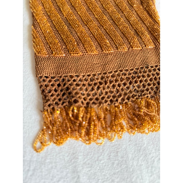 Vintage 1920s Art Deco Amber Beaded Reticule Purse For Sale - Image 4 of 9