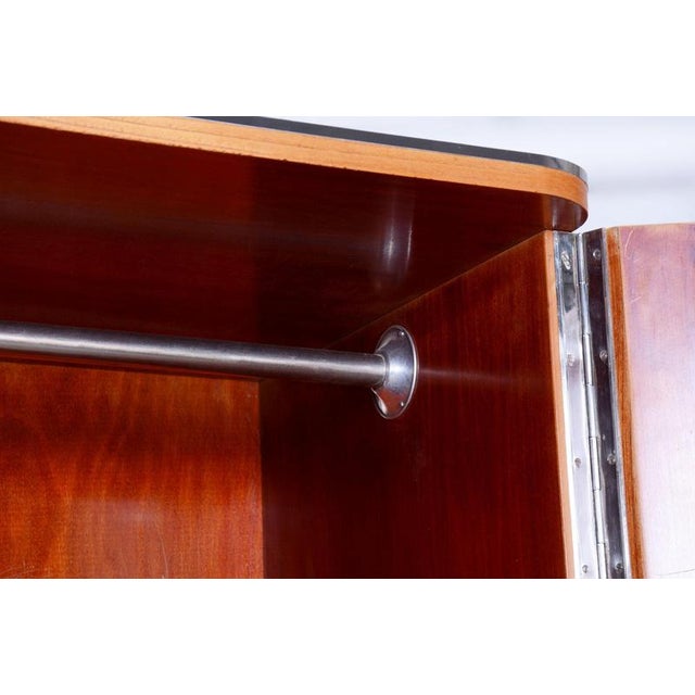 Bauhaus Wardrobe in Chrome-Plated Steel attributed to Vichr a Spol, Czech, 1930s For Sale - Image 9 of 18