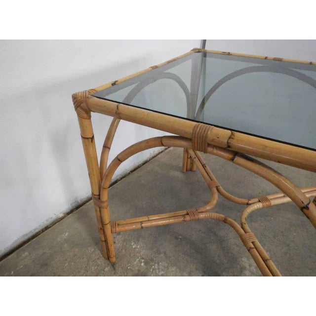 Rattan Table, Italy, 1970s For Sale - Image 4 of 12