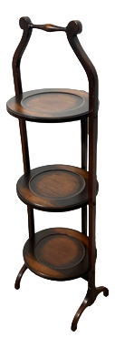 Vintage Folding 3-Tier Tray Stand