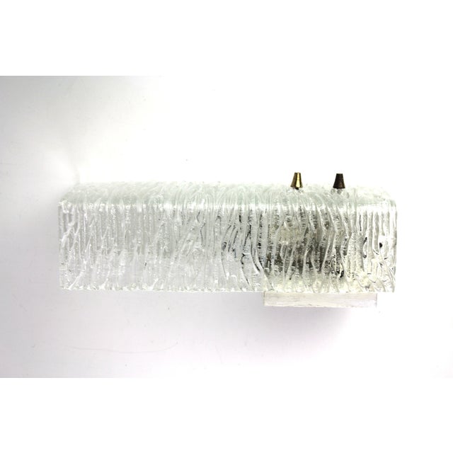 Mid-Century Modern Glass Wall Lamp by J. T. Kalmar and Stölzle for Kalmar, 1950s For Sale - Image 3 of 8