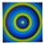 Vintage Signed Op Art Concentric Circles Oil Painting For Sale