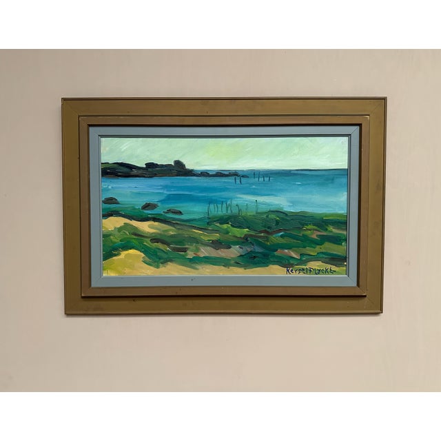 Kersti Flyckt, Coastal Landscape, 1950s, Oil on Canvas, Framed For Sale - Image 7 of 18
