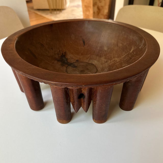 Tribal Vintage Hand Carved Kava Bowl 12 Legs From the South Pacific For Sale - Image 3 of 11