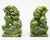 Chinese Carved Jade Stone Guardian Lion Figurines - a Pair For Sale - Image 12 of 13
