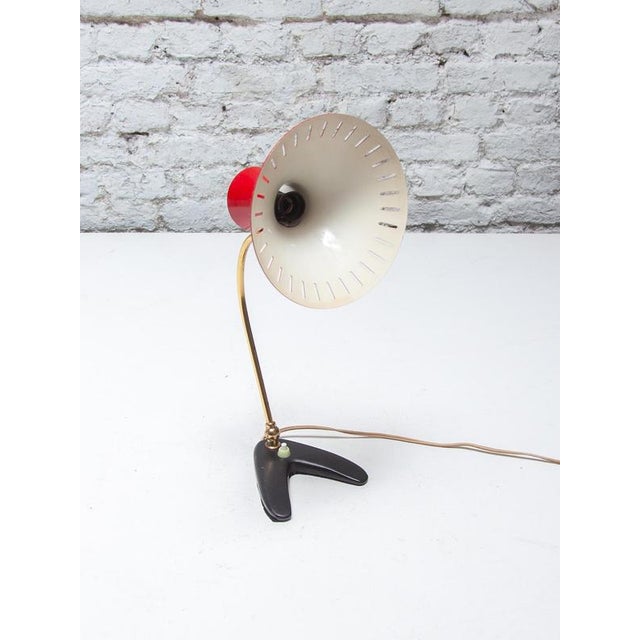 Mid-Century Modern Desk Lamp with Red Shade attributed to Stilux Milano, 1950s For Sale - Image 11 of 16